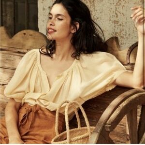 Dôen June Top in Shell, Size Small